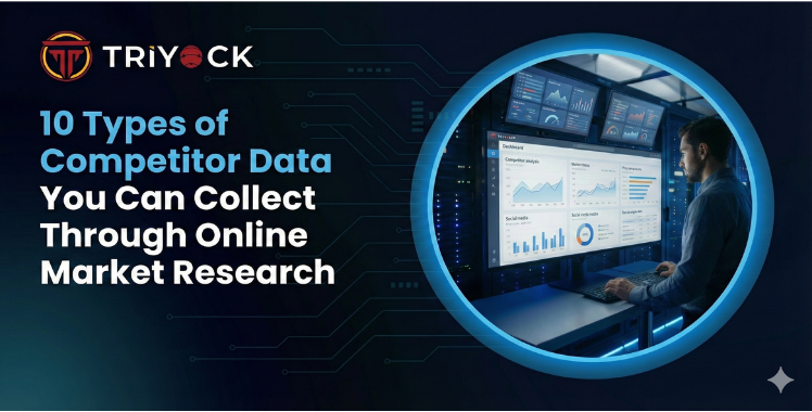 Types of competitor data collection through online market research
